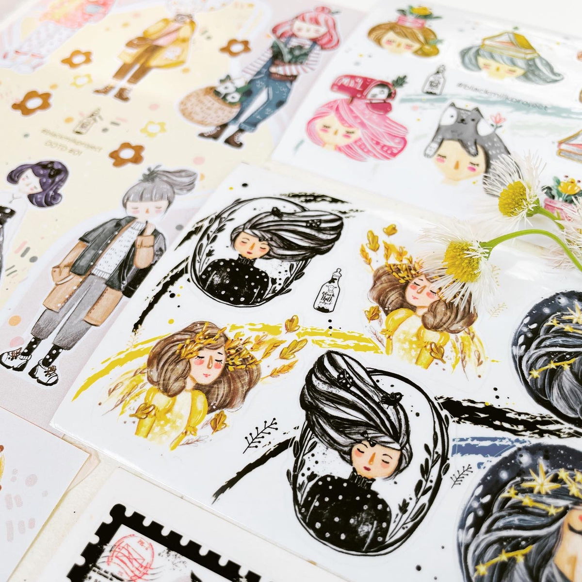 Black Milk Project Clear Sticker - Whimsical Portrait – niconeco zakkaya