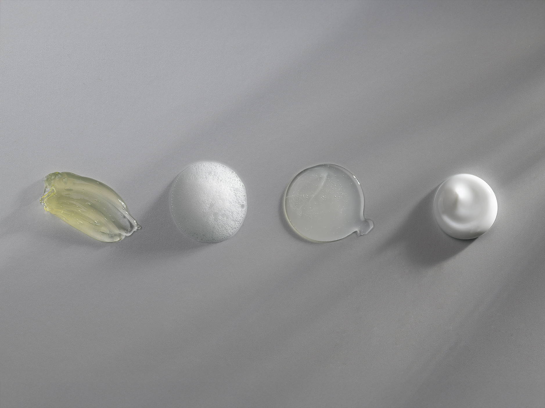 skincare products textures