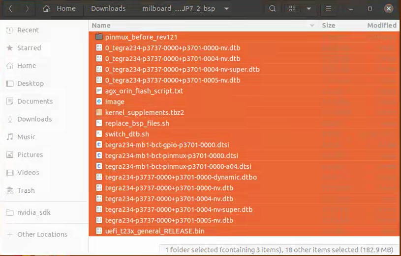 Jetson BSP files downloaded from GitHub