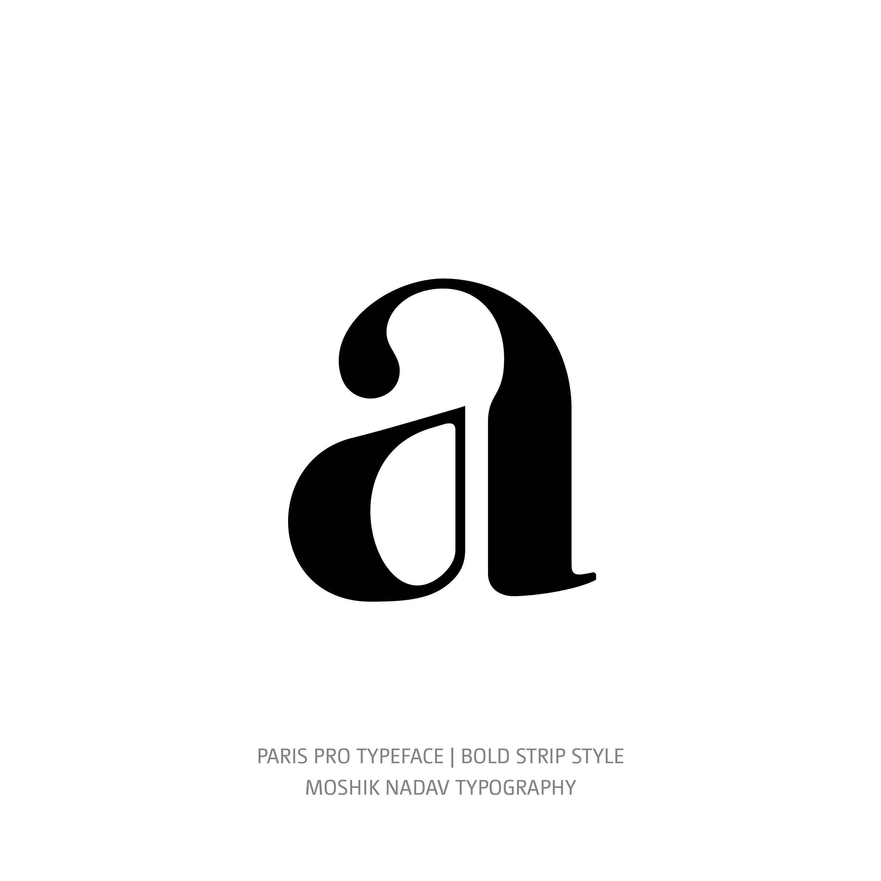 Paris Pro Typeface Bold Strip a