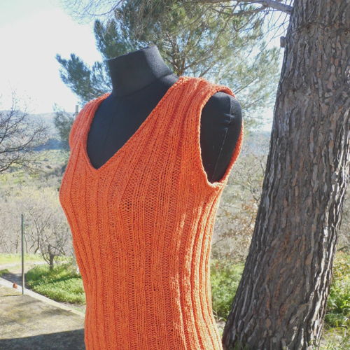 VINZERIA SILK TOP, a lovely top for ladies in silk worked together with a linen/cotton blend