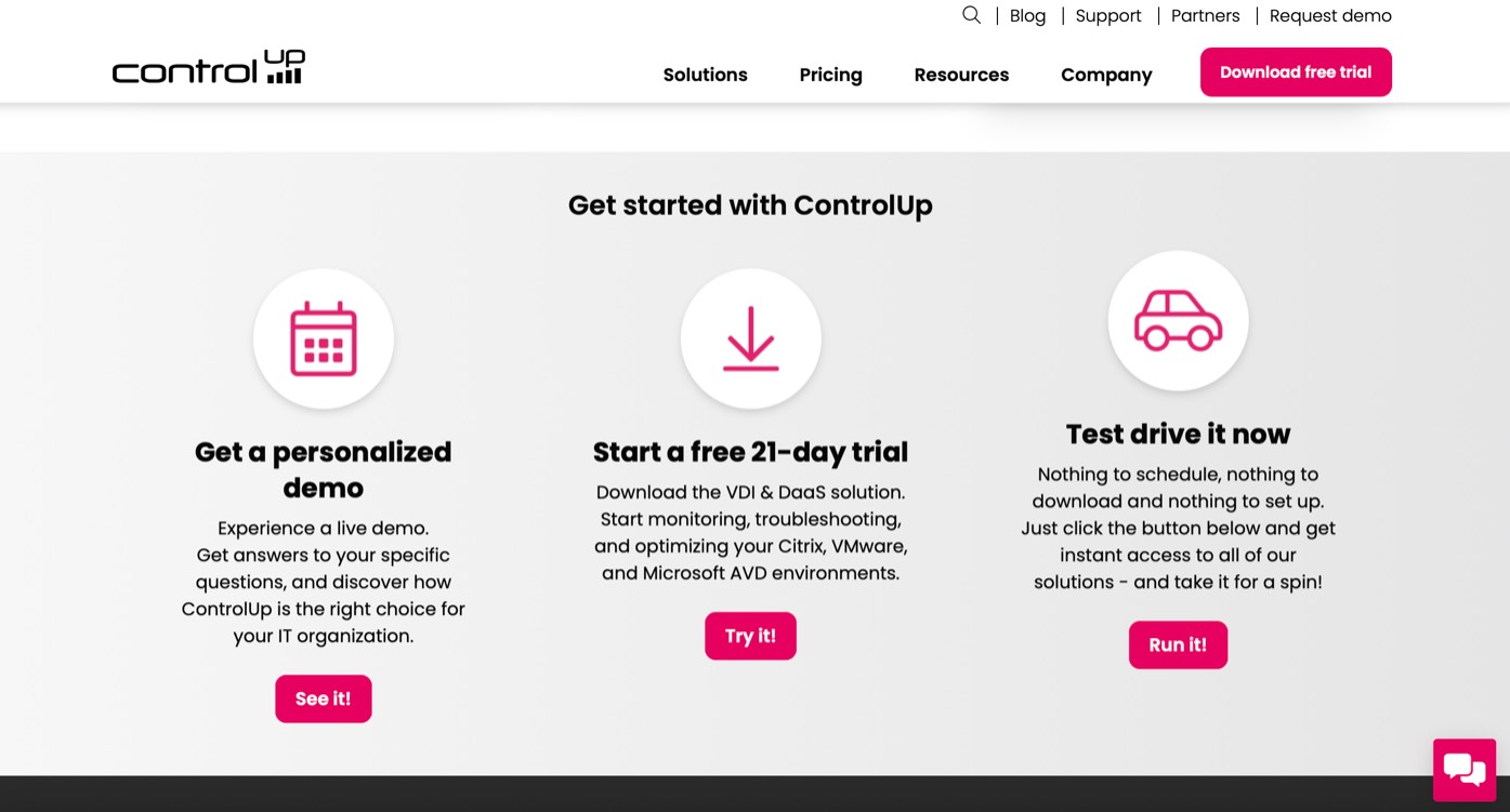ControlUp product / service