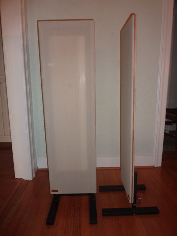 Magnepan MMG Speakers w/ Sound Anchor Stands Off white ...