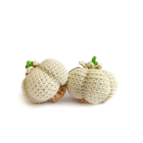 Crochet VEGETABLES patterns 6 in1: mushroom, garlic, broccoli, eggplant, pumpkins. Amigurumi FOOD SET patterns. Crochet play food patterns.