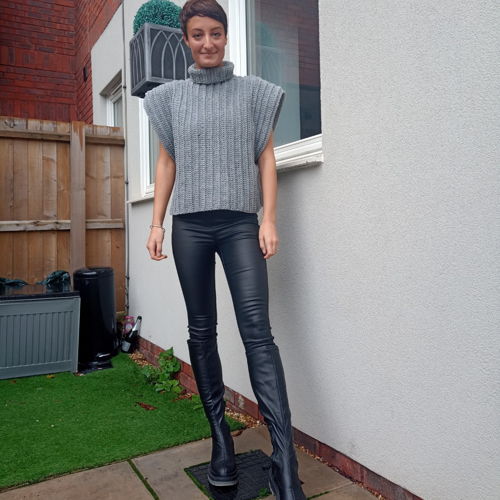 Haakpatroon: Boxy vest met mouwen