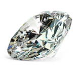 Diamant taille ronde brillant, pierre de naissance d'avril