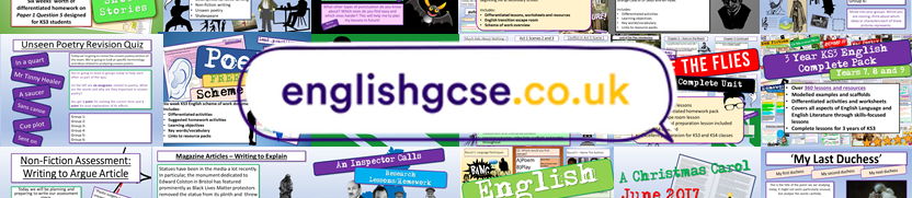 English GCSE and English KS3 resources