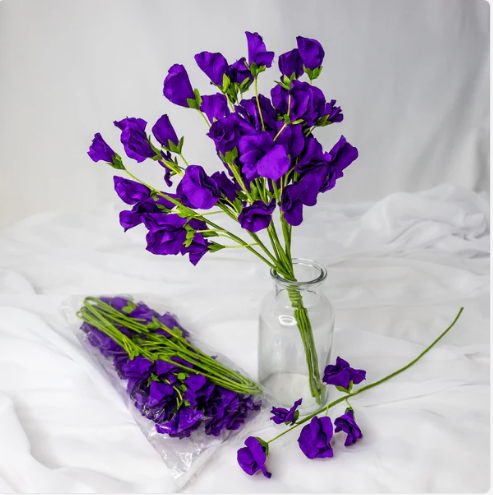 Purple Sweet Pea - Realistic Artificial Flowers - Image 5