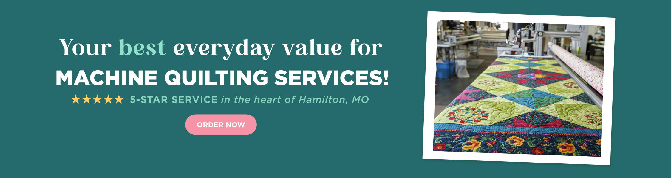 Missouri Star longarm quilting services are a great value! Place your machine quilting order online today.