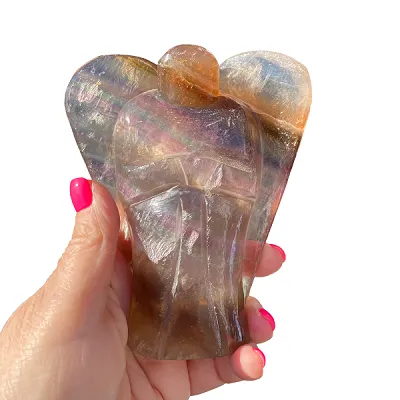 Rainbow Fluorite Crystal Angel