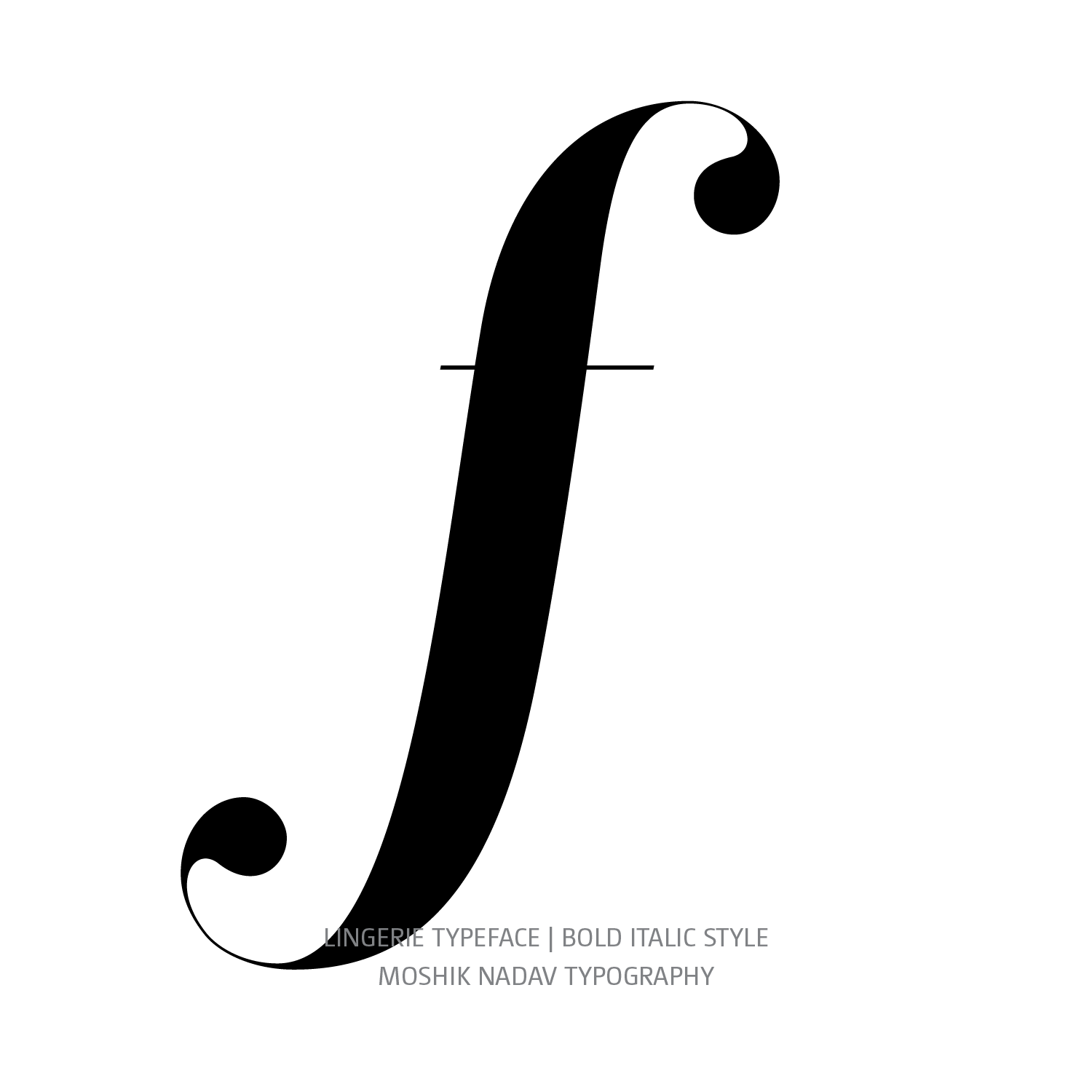 Lingerie Typeface Bold Italic f