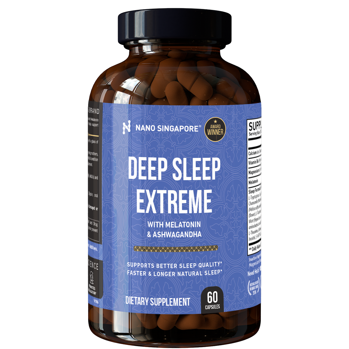 A bottle of Nano Singapore's best ashwagandha supplement