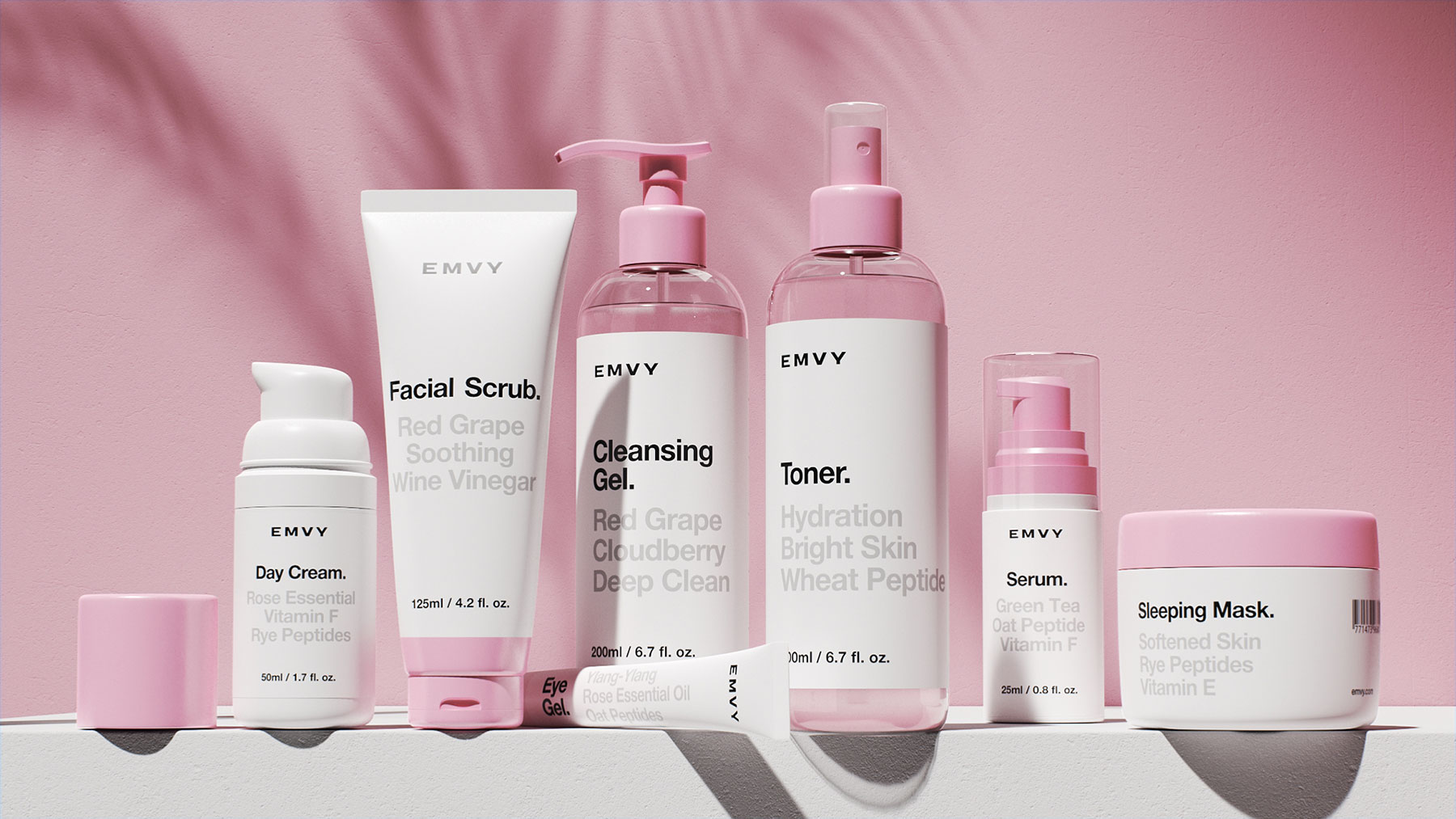 EMVY Skincare Comes With A Clean Look Dieline Design Branding 