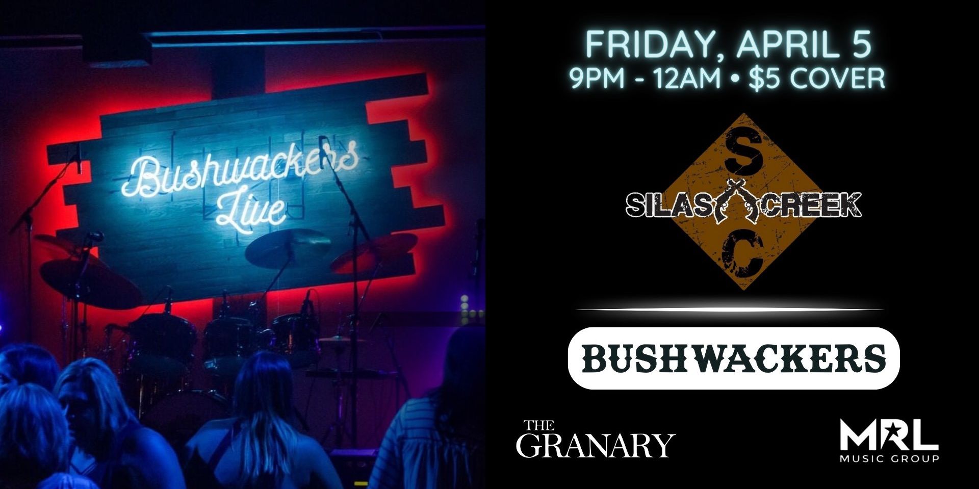 Silas Creek Live @ Bushwackers! promotional image