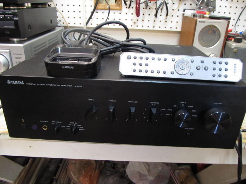 Yamaha A-S500 Integrated Amp, Remote, Optional Ipod Dock, Ex Sound, Powerful, Nice features