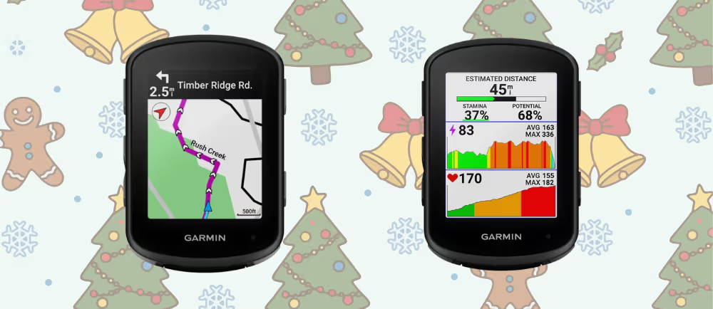 Cycling computer mounted to road bike handlebars