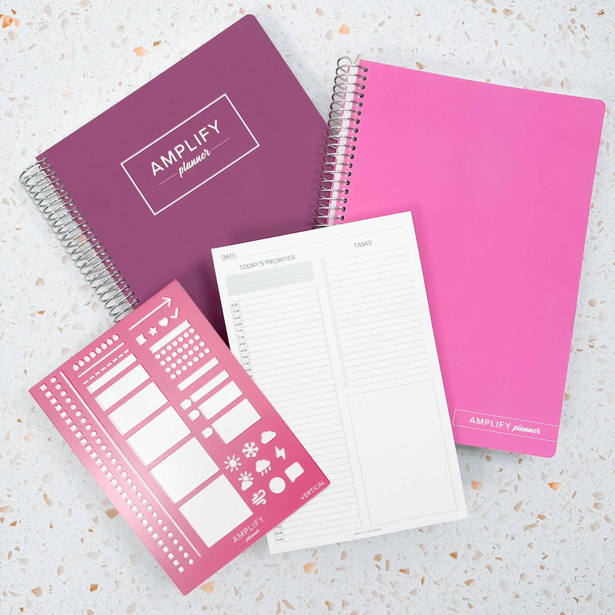 amplify planner 2025 daily planner in red