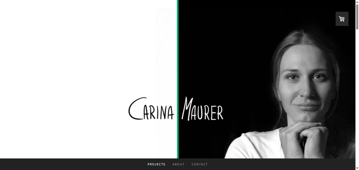 Screenshot of Carina Maurer, from the industrial design portfolios collection.