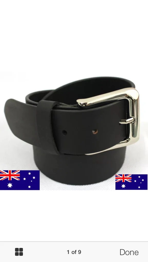 Full Grain Leather Belt. 38 mm wide Style: 41005 - Image 7