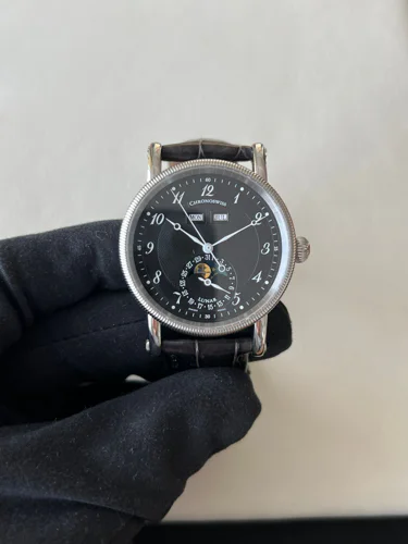 Chronoswiss Lunar TRIPLE DATE Steel Black Dial