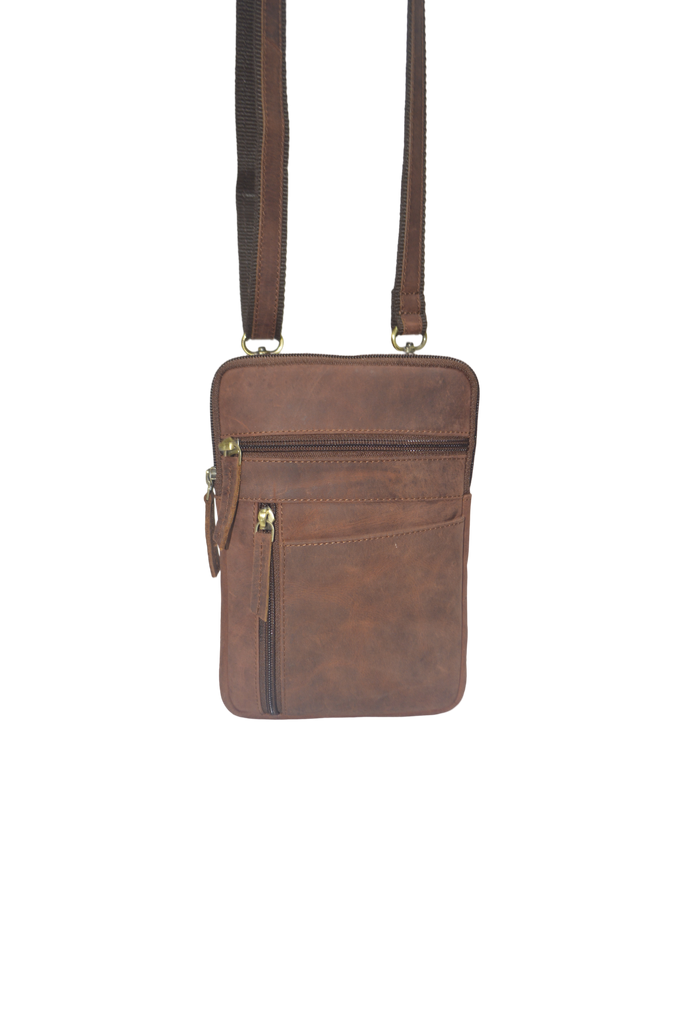 Quality Full Grain Hunter Leather Shoulder/Crossbody Bag