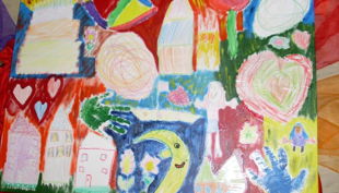 selbst gemaltes bild kunstwerkstatt rhythm and arts