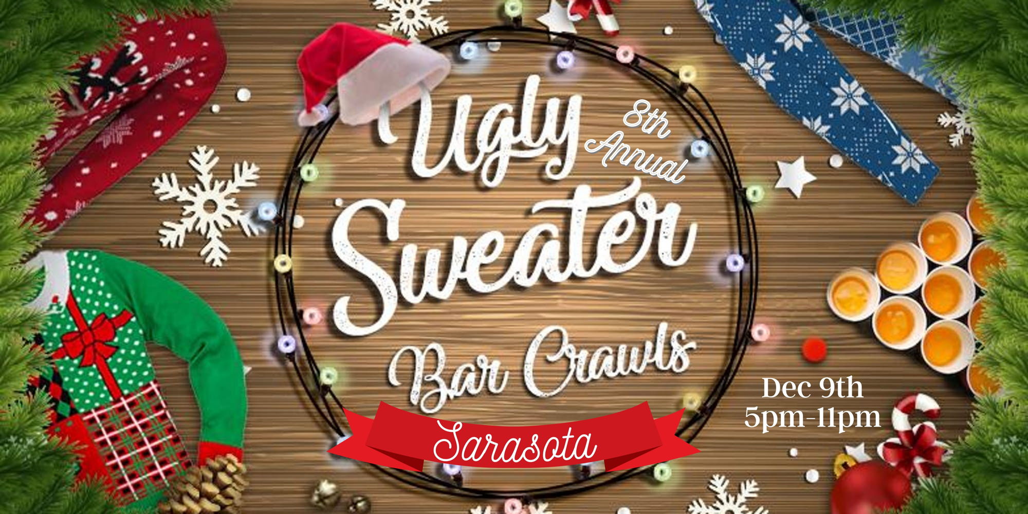 8th Annual Ugly Sweater Crawl: Sarasota promotional image