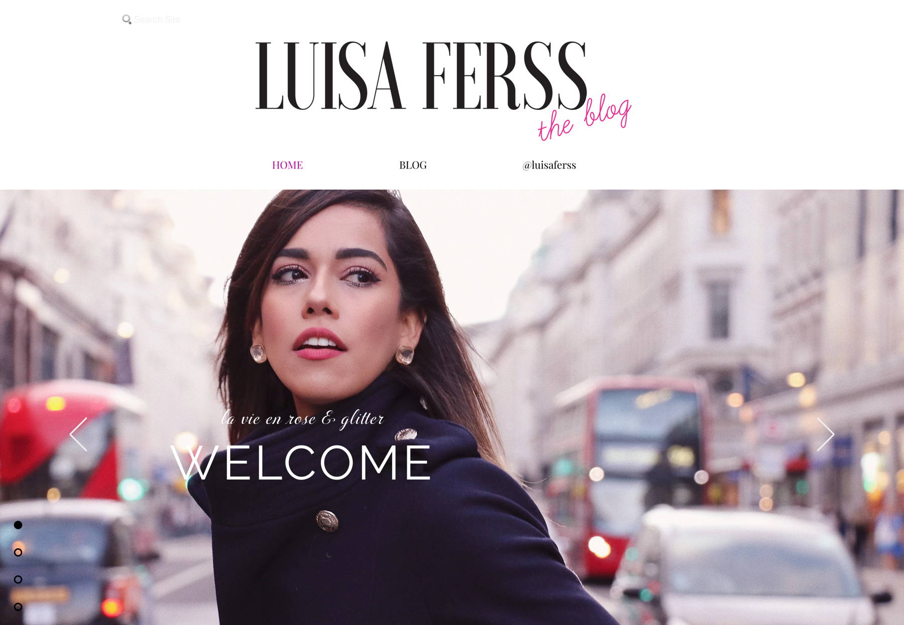 Screenshot of Luisa Ferss, from the beauty websites collection.