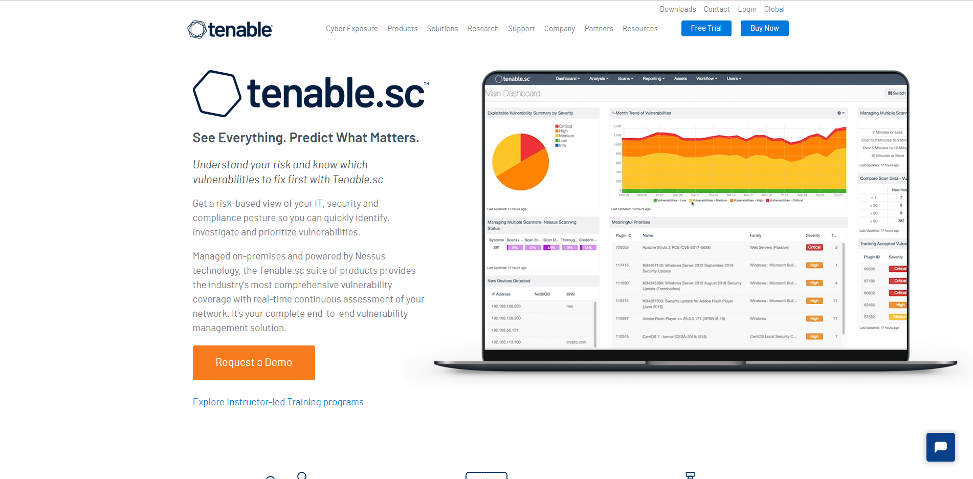 Tenable product / service