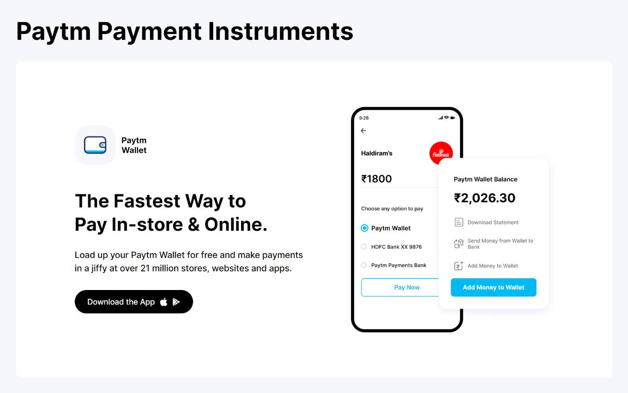 Paytm product / service