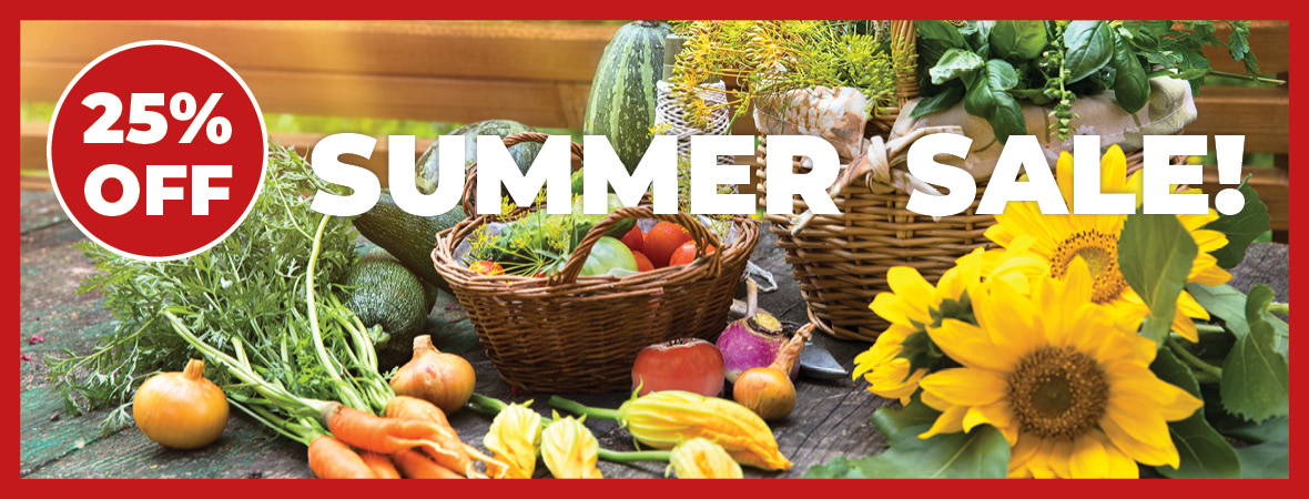 25% Off seed packets at our Summer Sale . Home Gardener Vegetable, Herb, & Flower Packets