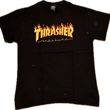 Trasher: Flame T-Shirt - navy blue