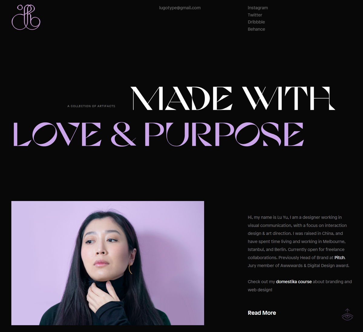 Screenshot of Lu Yu, from the wordpress websites collection.
