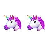 2 unicorn emojis.