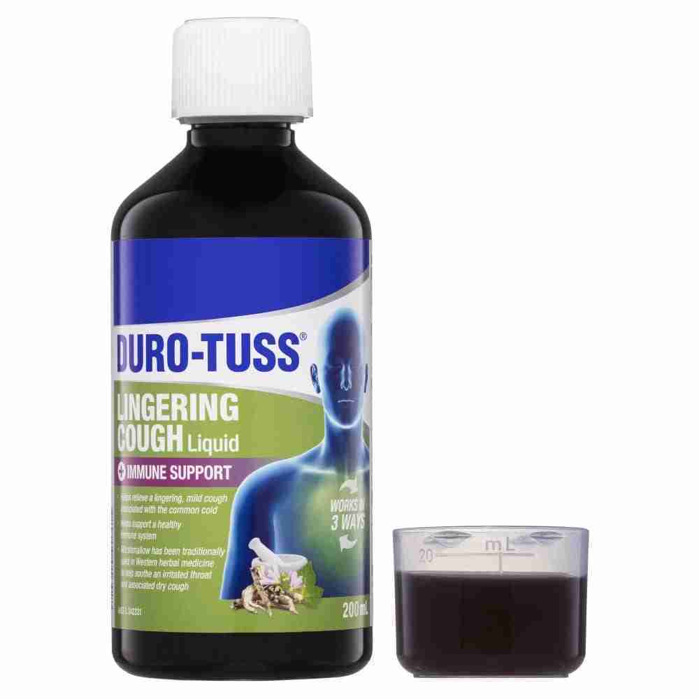 Duro-Tuss Lingering Cough Liquid Immune Support Blackberry & Vanilla 200Ml - Image 5