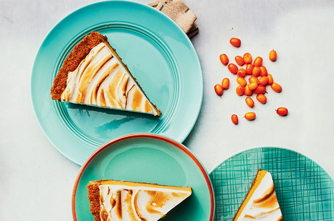 Sea Buckthorn Meringue Pie