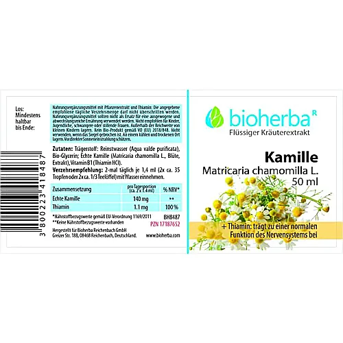 Kamille, Matricaria chamomilla L., Tropfen, Tinktur 50 ml
