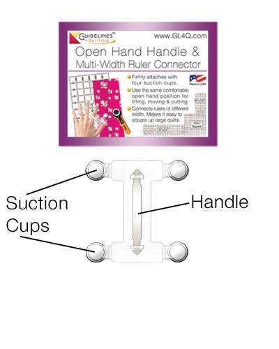 Handle / Connector for rulers of different widths