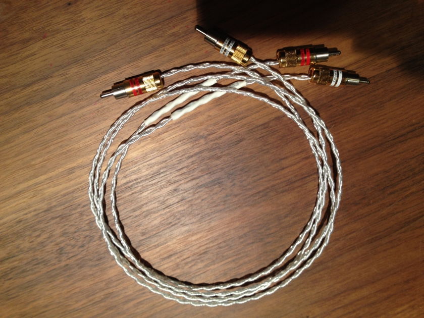 Kimber  1.0 M pair of KACG silver interconnects newly reterminated by Kimber
