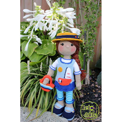 Fay Large Crochet Doll Pattern, Amigurumi, 21"/ 53 cm Tall