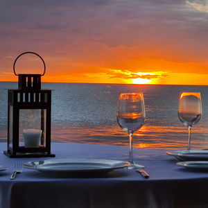 Romantic dinners on our honeymoon