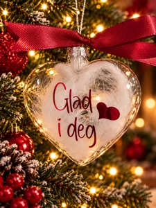 Julekulehjerte Glad i deg