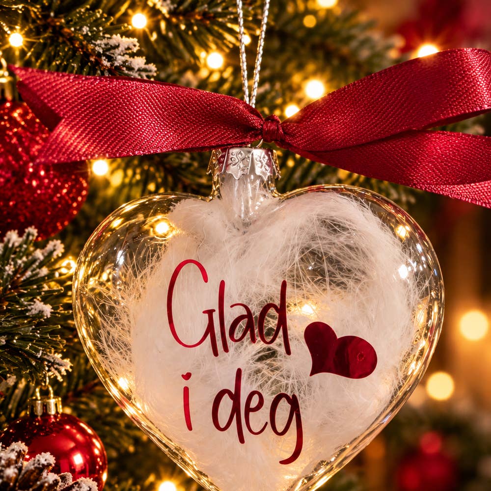 Julekulehjerte Glad i deg