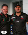 Wynnum Manly Seagulls rugby league community members wearing an EV2 Sportswear Club Polo