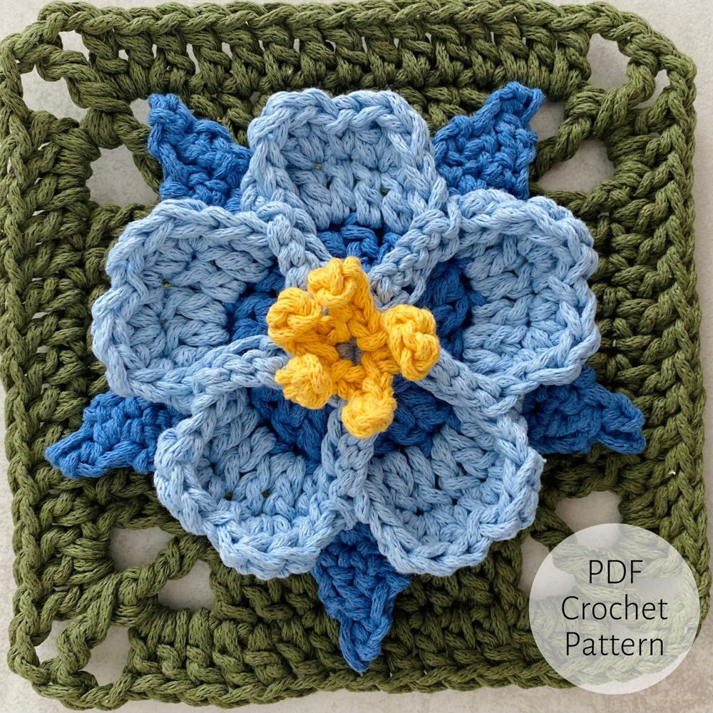Akelei Blume Granny Square