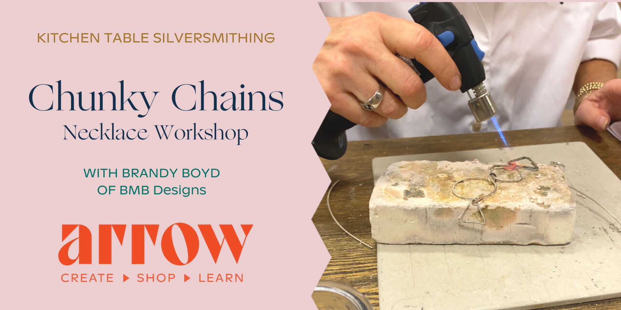 Kitchen Table Silversmithing: Chunky Chains Necklace Workshop promotional image