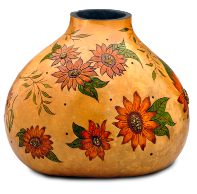 Gourd art by Dianne Connelly