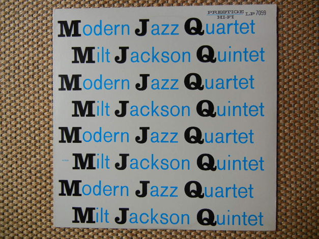 MODERN JAZZ QUARTET/ - MILT JACKSON QUINTET/ Prestige 7...