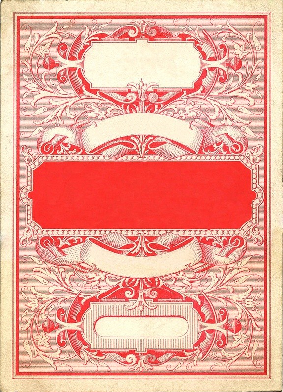 Шаблон винтажной открытки красного цвета