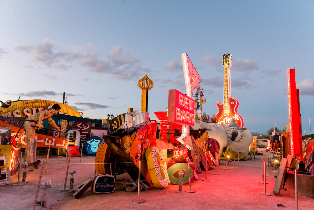 Historic Las Vegas casino signs in The Neon Museum Boneyard